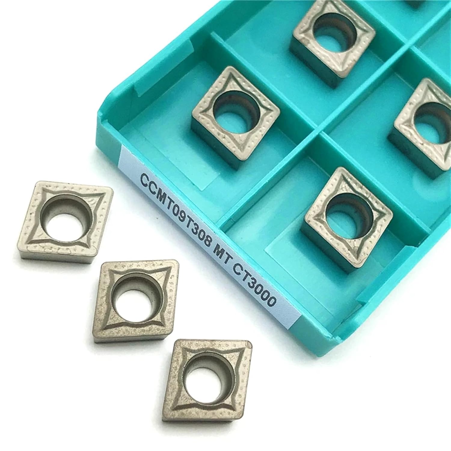 CCMT09T304 MT CT3000/CCMT09T308 MT CT3000 Carbide Turning Inserts, External Turning Tool CNC Lathe Turning Inserts Milling Inserts 10pcs(CCMT09T308 MT CT3000)