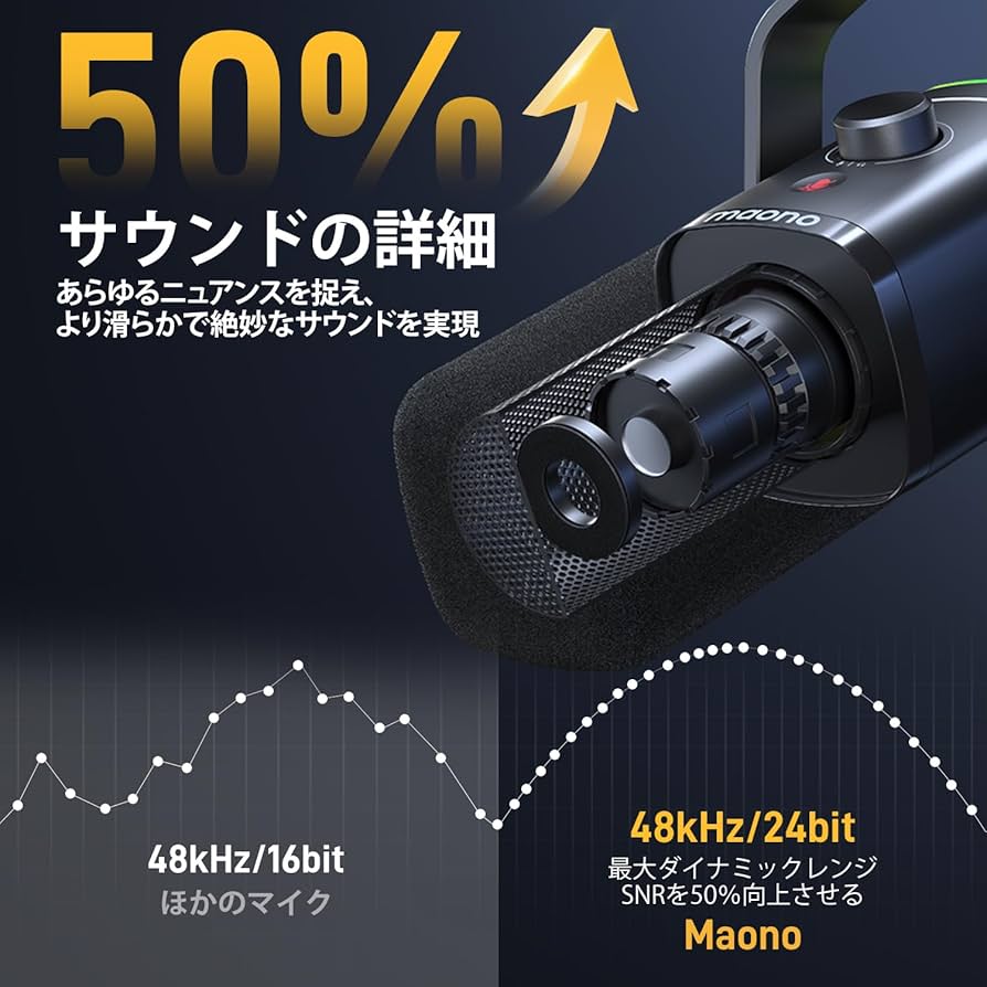 MAONO ゲーミングマイク USB/XLR ダイナミックマイク 楽天市場】公式 MAONO XLR マイク ダイナミックマイク ボーカル