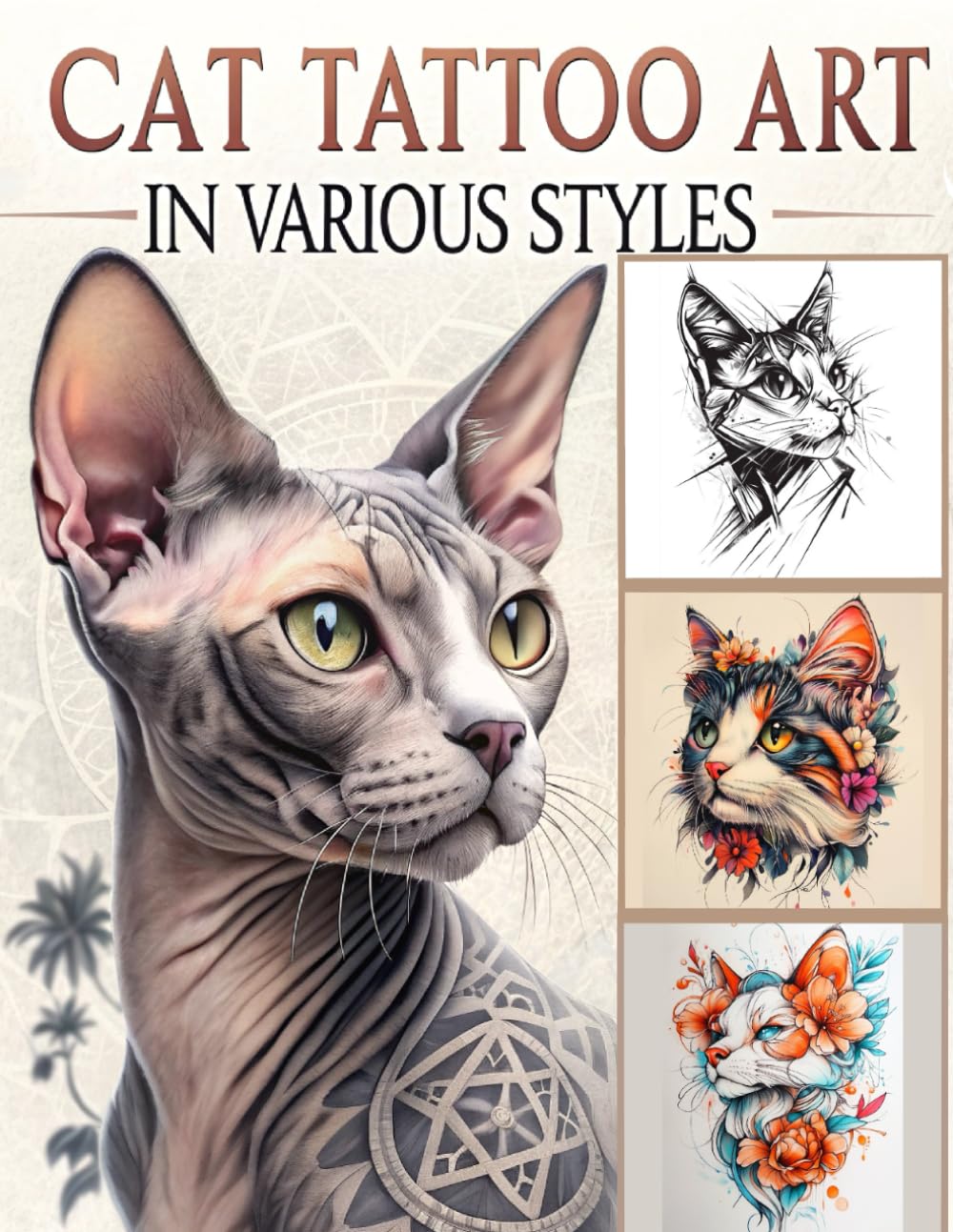Cat Tattoo Art in Various Styles: Black and Grey and Color Cat Tattoo Designs (Tattoo Design Collection)