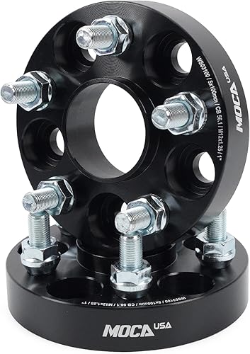 Miniatura 9 de MOCA - 2 espaciadores de rueda de 1.000in, patrón de pernos 5x100, orificio de cubo de 2.209in, tamaño de perno M12x1.25 para Scion FR-S, 04-06 para
