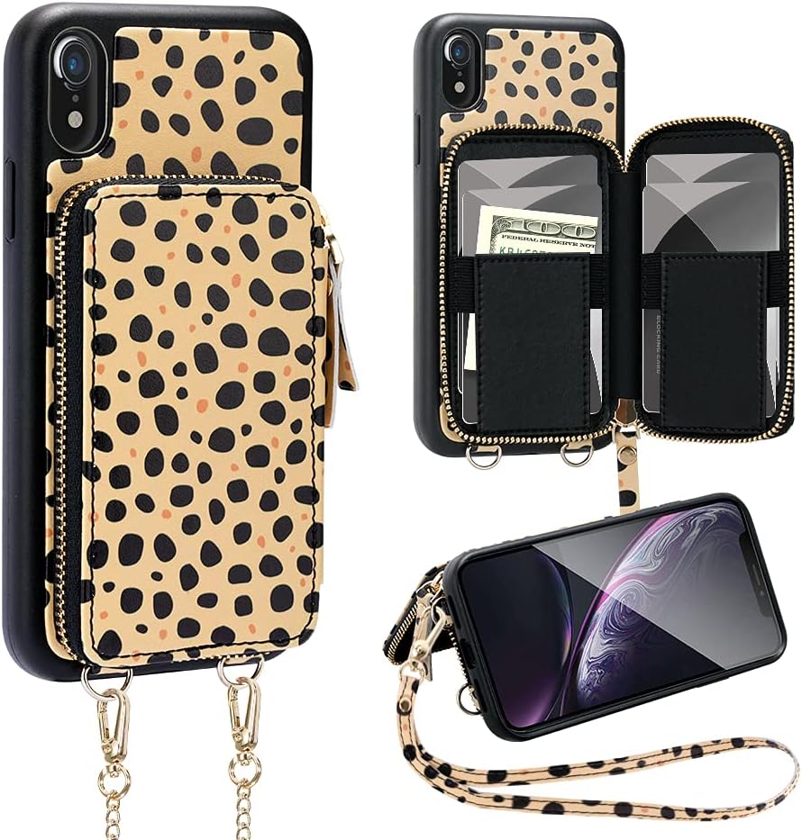 iphone xr crossbody wallet case