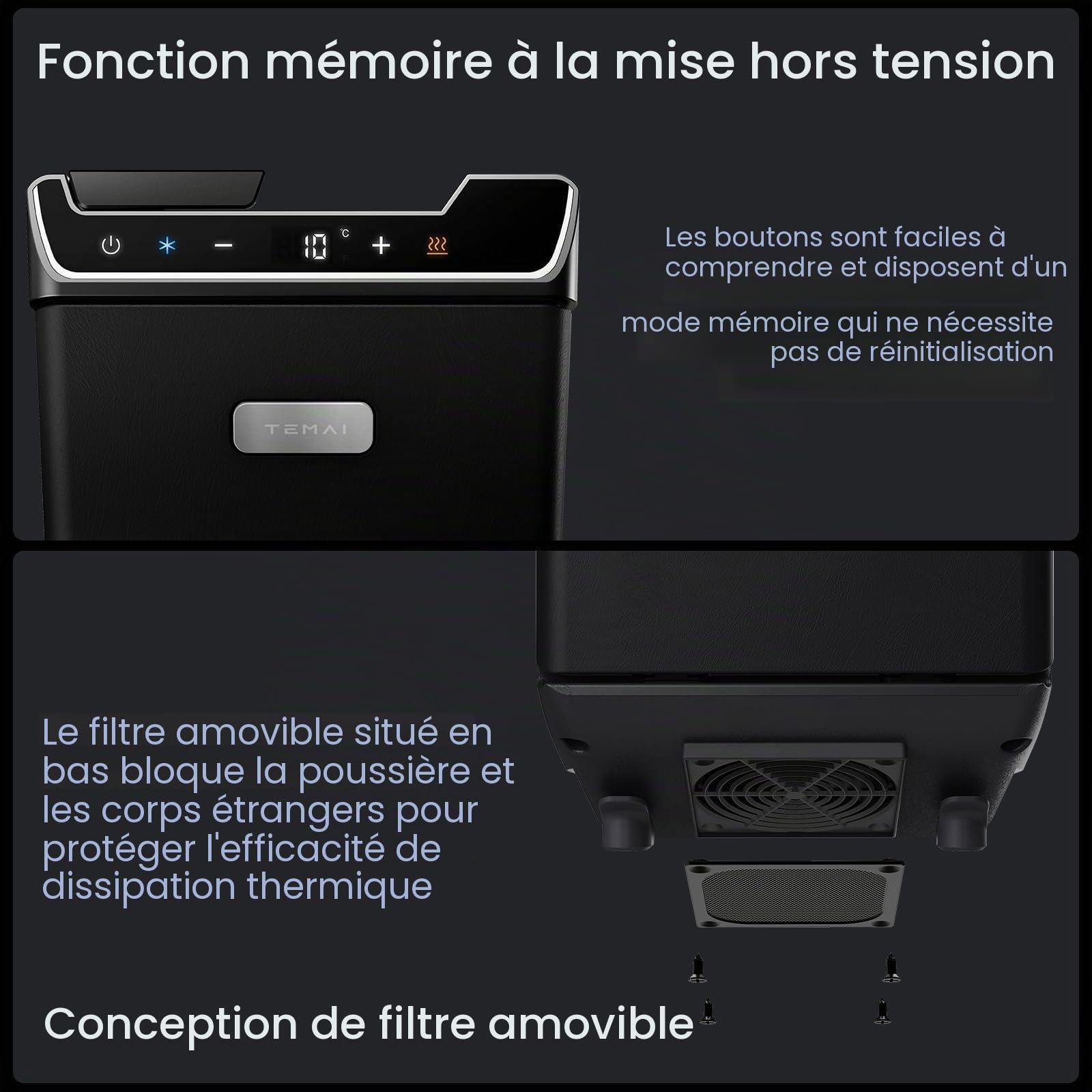 Réfrigérateur de voiture pour Tesla Model Y Juniper, réfrigérateur console centrale arrière pour Tesla Model Y 2026~2025, refroidisseur et réchauffeur, congélateur portable pour camping