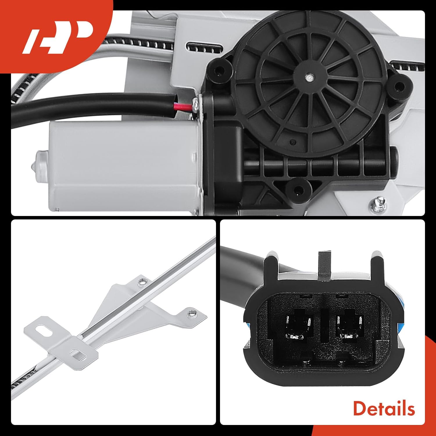 A-Premium Electric Power Window Regulator with Motor Compatible with International 5000, 5500i, 5600i, 5900i, 9200 SBA, 9200i SBA, 9400, 9400i SBA, 9900i SFA, 9900ix SFA, Front Left Driver Side