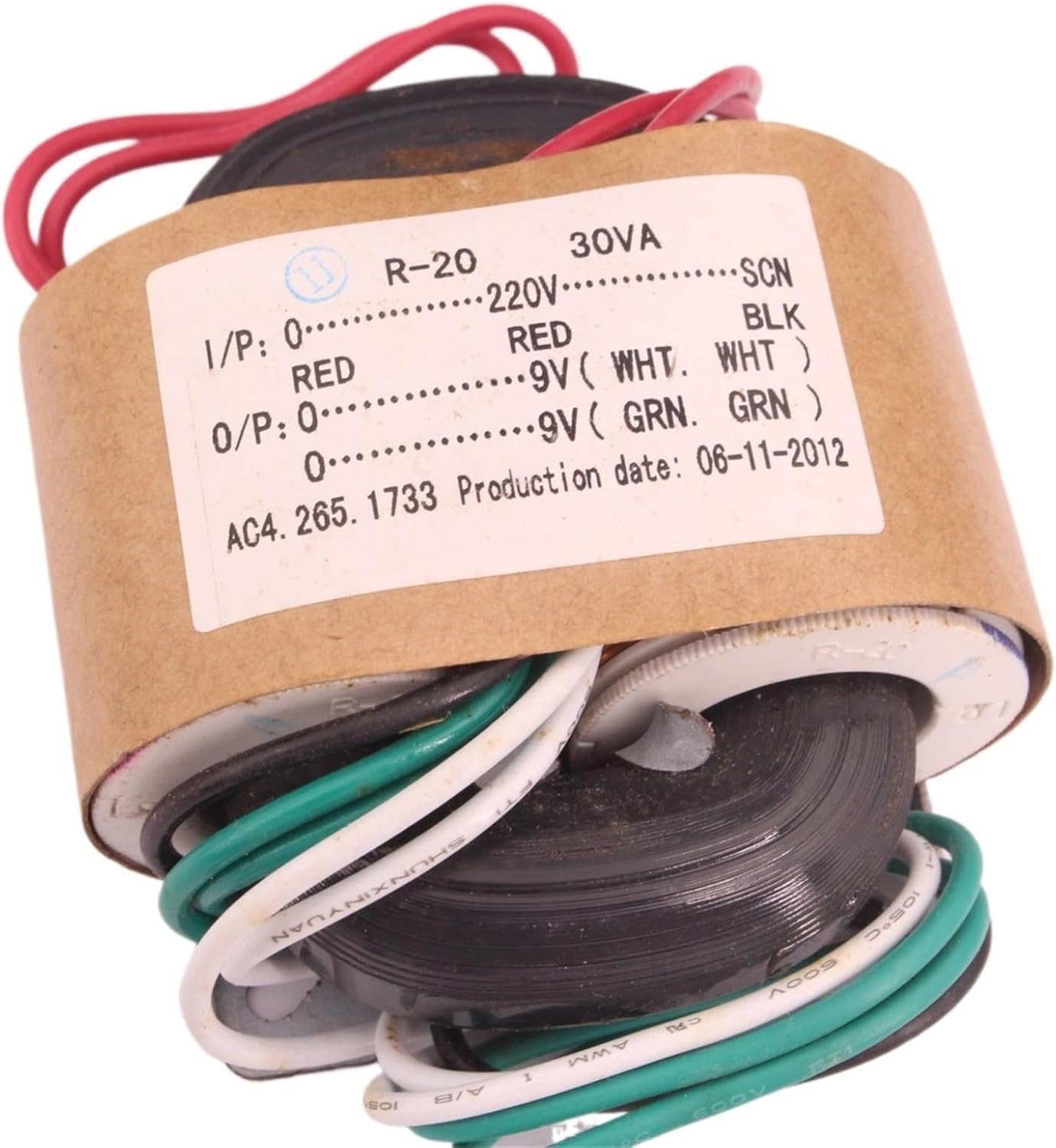 220V R-Type Power Transformer 30W 9V+9V Double 9V R Cow Audio Front Stage Amplifier Pure Copper