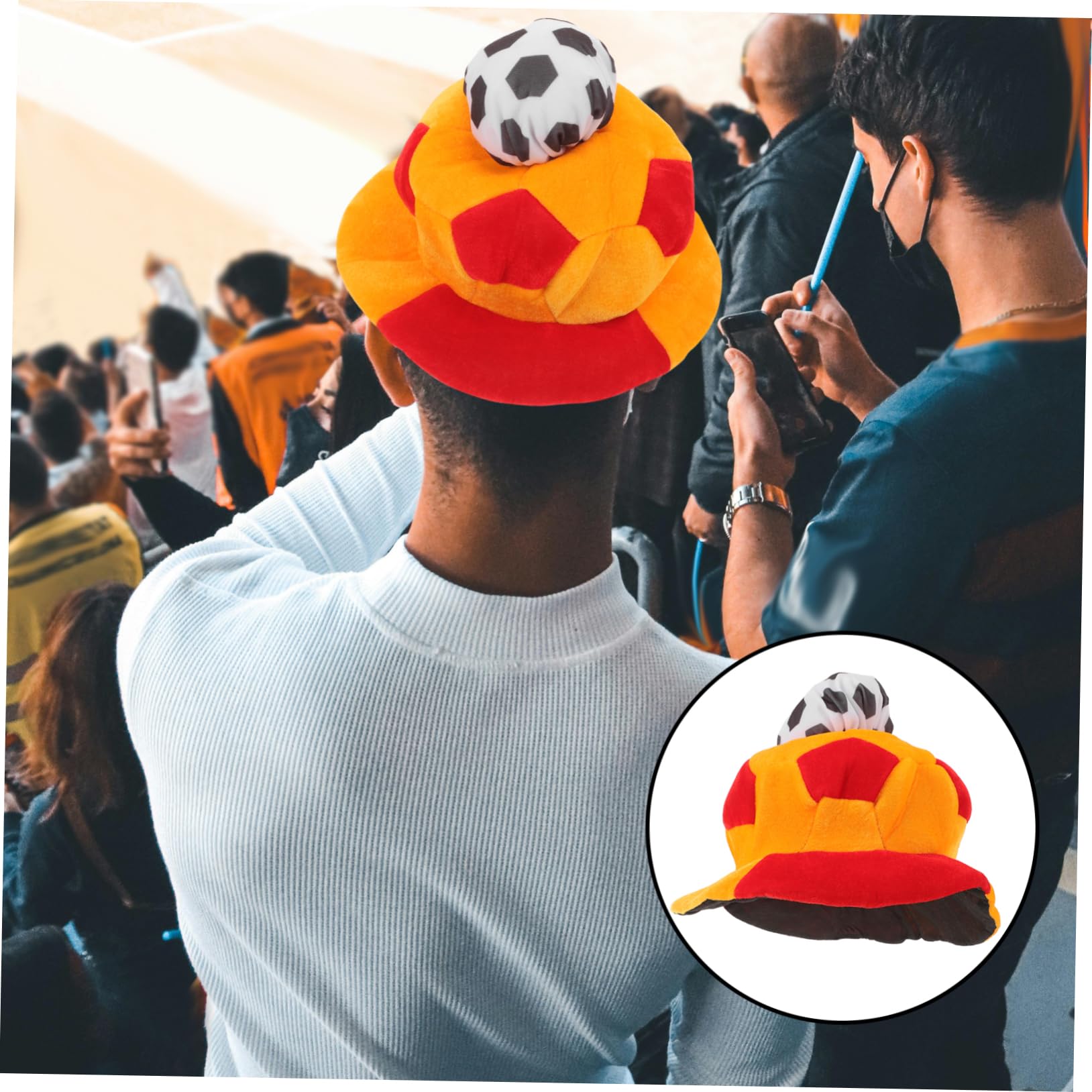 PRETYZOOM gorra de accesorios fútbol Accesorio de fútbol de divertido sombrero deportivo accesorio de sombrero animador sintió