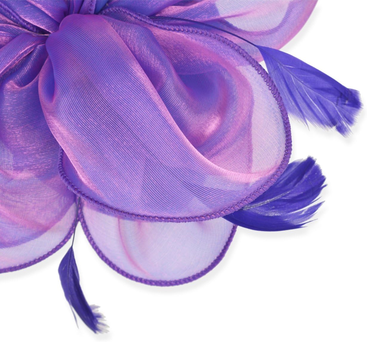 DRESHOW Fascinators Hat Tea Party Headwear Ribbons Feathers on a Headband and a Clip for Women - Image 4