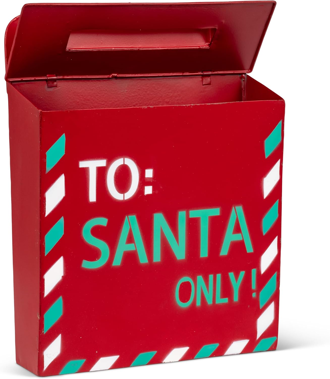 Abbott Collection Santa's Wall Mount Mailbox - Metal, Red (11.5 inches H)