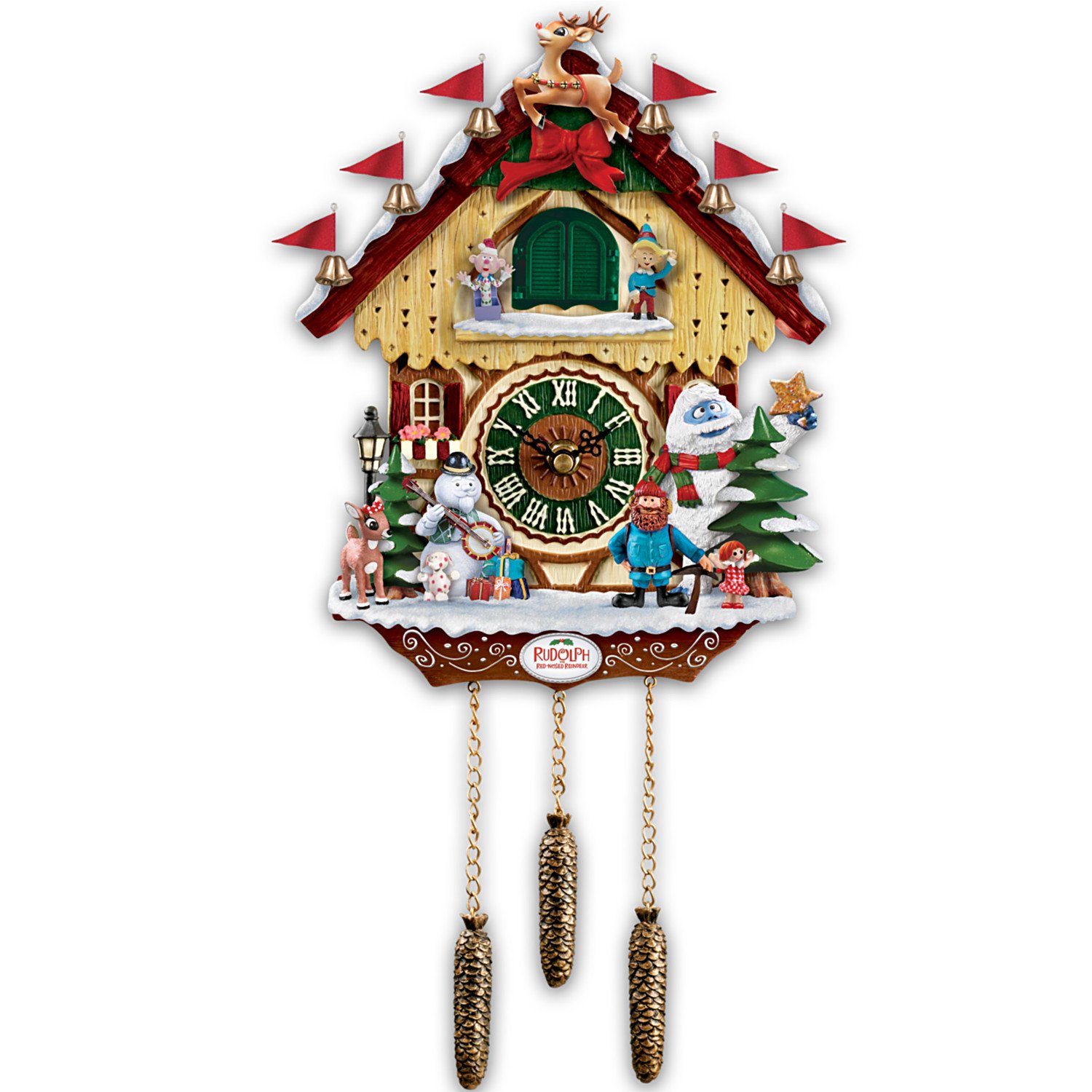 Buy The Bradford Exchange Cuckoo Clock Rudolph The RedNosed Reindeer