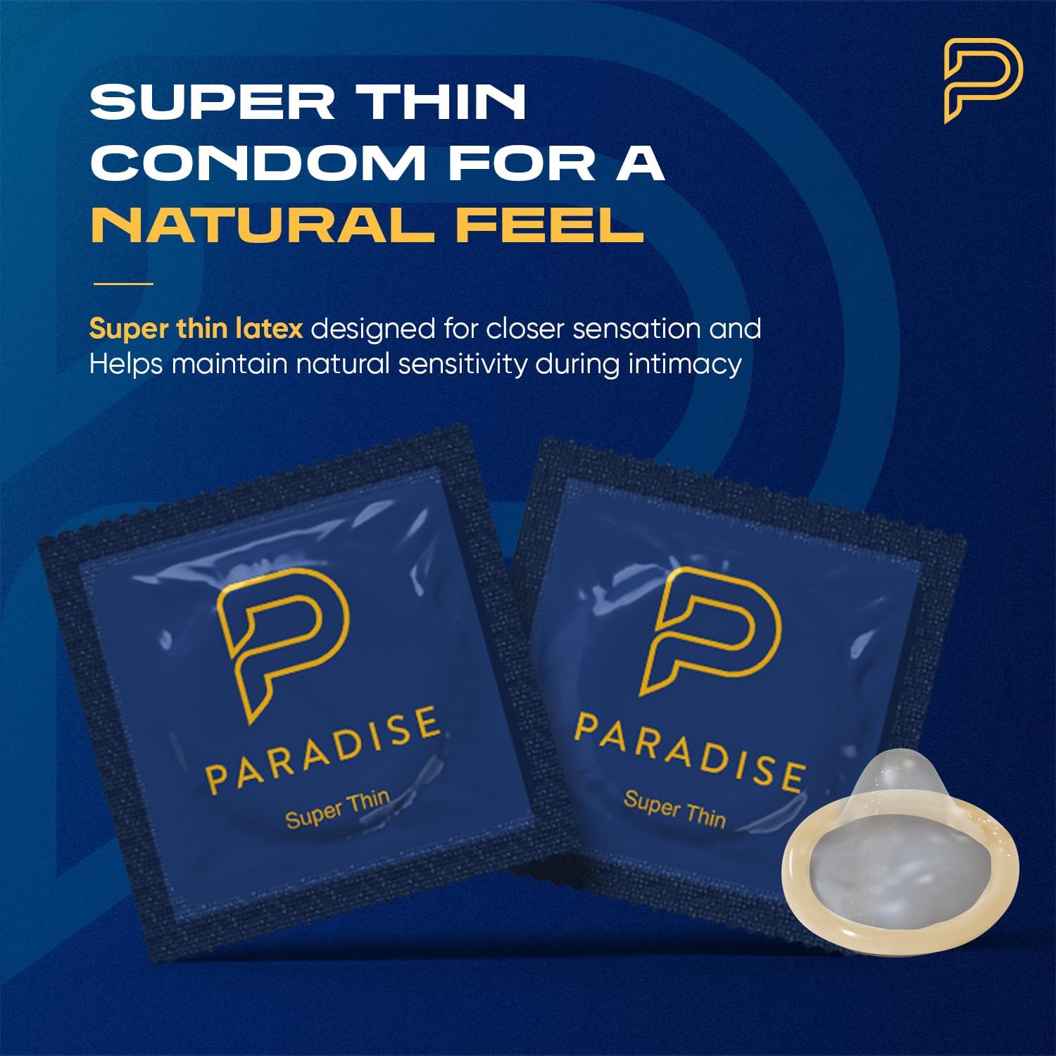 Paradise Condoms, 50 Count | Lubricated, Latex, Silkier, Thinner and Stronger