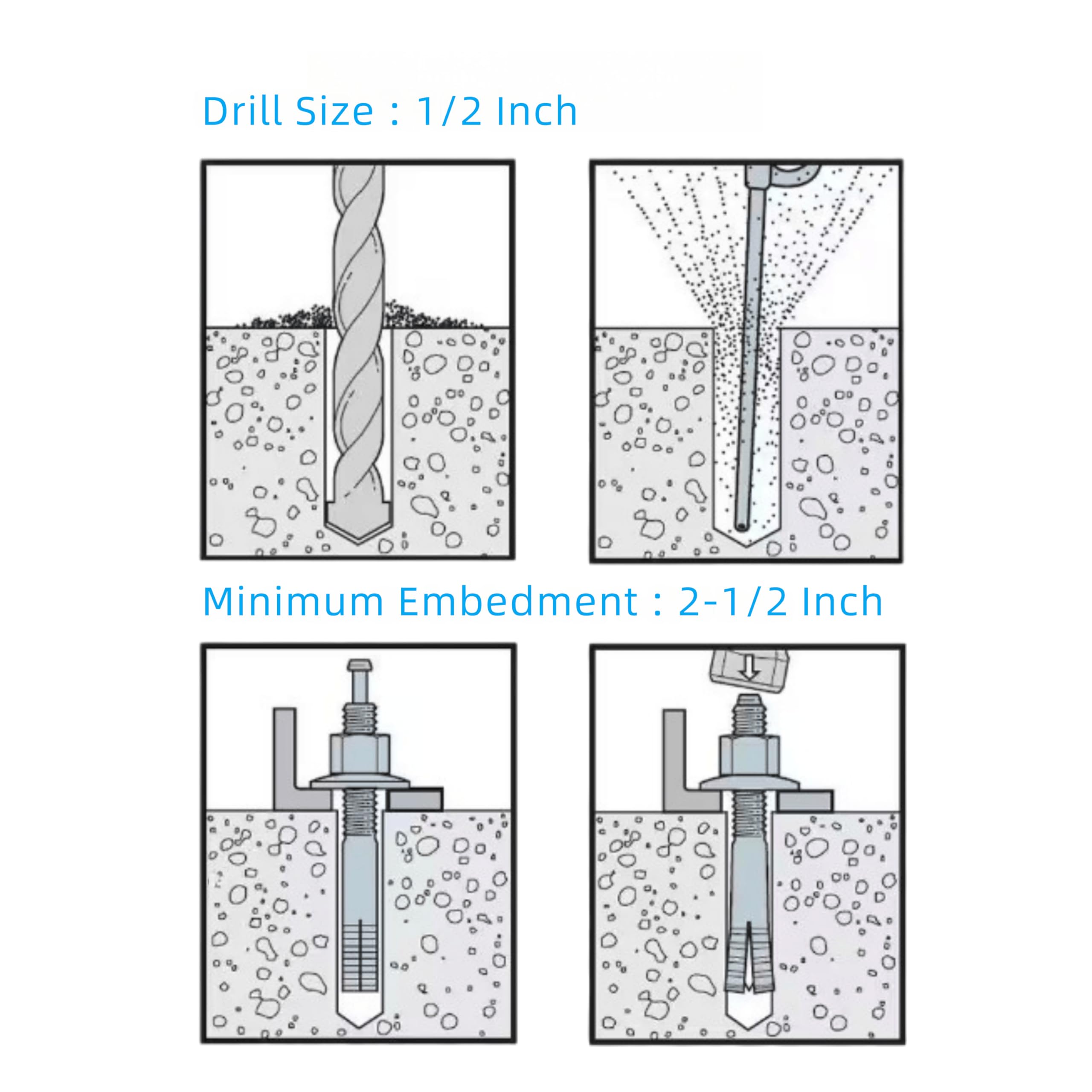 SANTIE Strike Hammer Drive Anchor(1/2