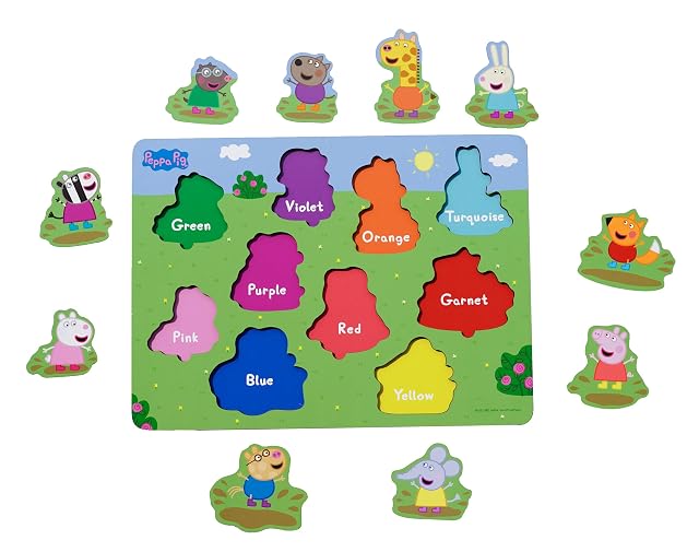 Foto 4 de 4 de Peppa Pig - Puzzle de Madera encajable Colores - Aprende los Colores con Peppa Pig