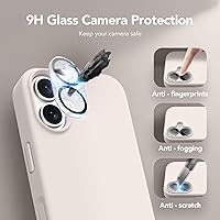 Vista 767 de GONEZ Funda de silicona para iPhone 15 Pro Max, compatible con Magsafe, protector de cámara + protector de pantalla, forro de microfibra suave Negro