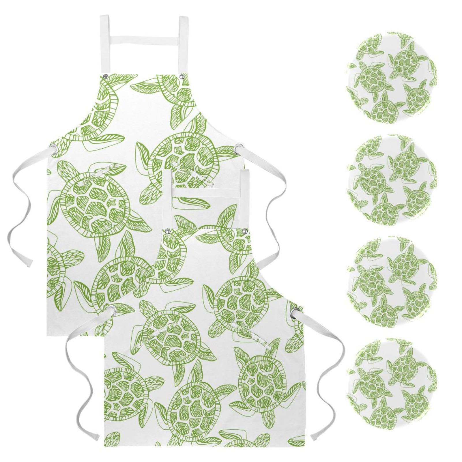 Tablier de serveuse multicolore lavable pour restaurant bistrot et bar de quartier - 7