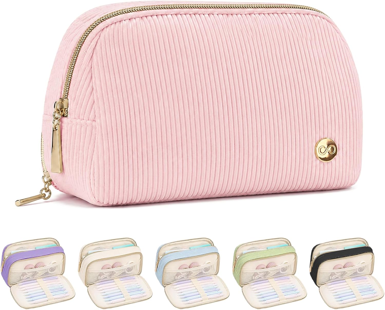 Sooez Cute Pencil Case,Soft Corduroy Large Capacity Pencil Pouch for girls