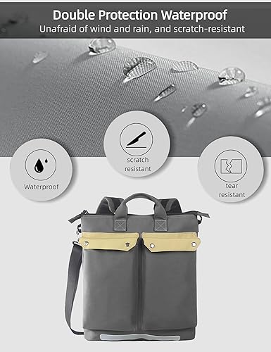 Miniatura 4 de BASICPOWER Mochila convertible para mujeres y hombres, informal, impermeable, para el trabajo, la universidad, viajes, Rojo vino, Mochilas Daypack