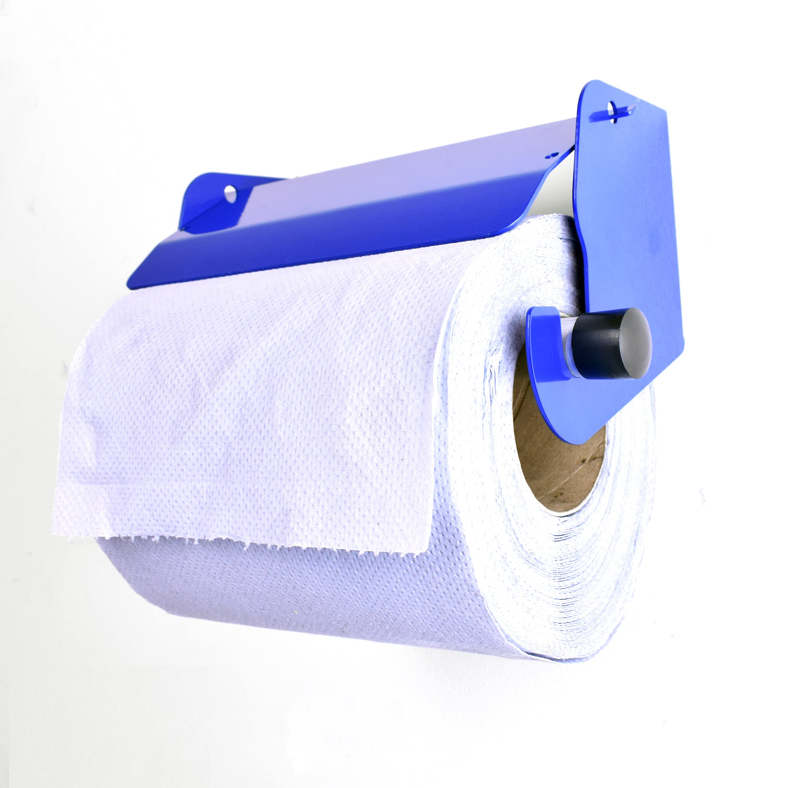 Dispensador de papel y rollo azul con freno