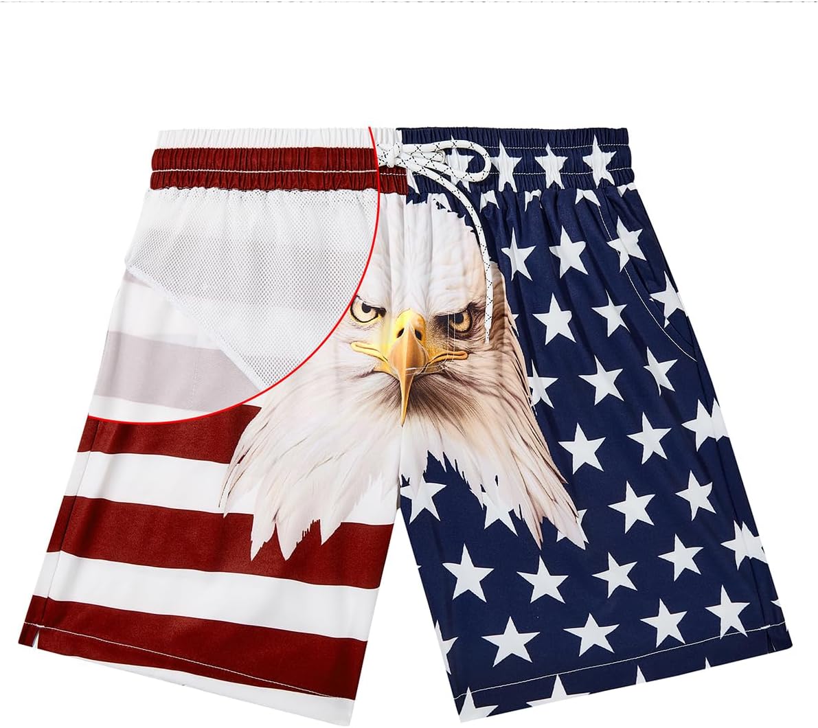 Century Star Mens Swim Trunks Quick Dry Swim Shorts Beachwear for Men Summer Holiday Large Eagle American Flag image 5 of 5 B0F2HRQKVJ