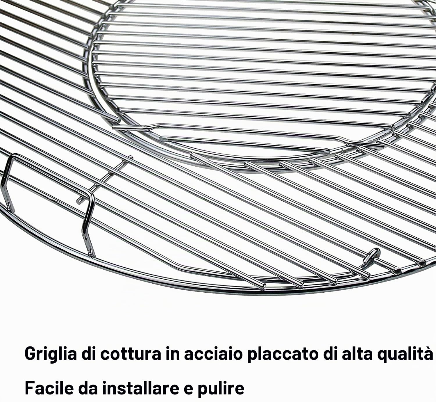 Denmay 8835 Griglia per Weber 57 cm di Cottura Nichelate Griglie Griglia Kit di Pezzi di Ricambio di One-Touch, Performer, Bar-B-Kettle e Master-Touch. Accessori per Weber 57 cm Griglia a Carbone
