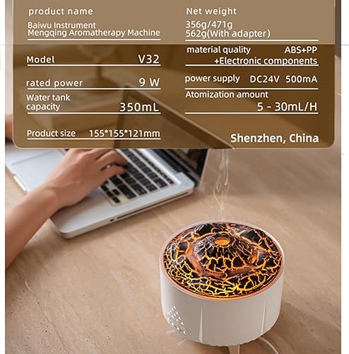 Miniatura 6 de Humidificadores de niebla fría para humidificador de dormitorio y purificador de aire en uno, humidificador pequeño altavoz Bluetooth, difusores de