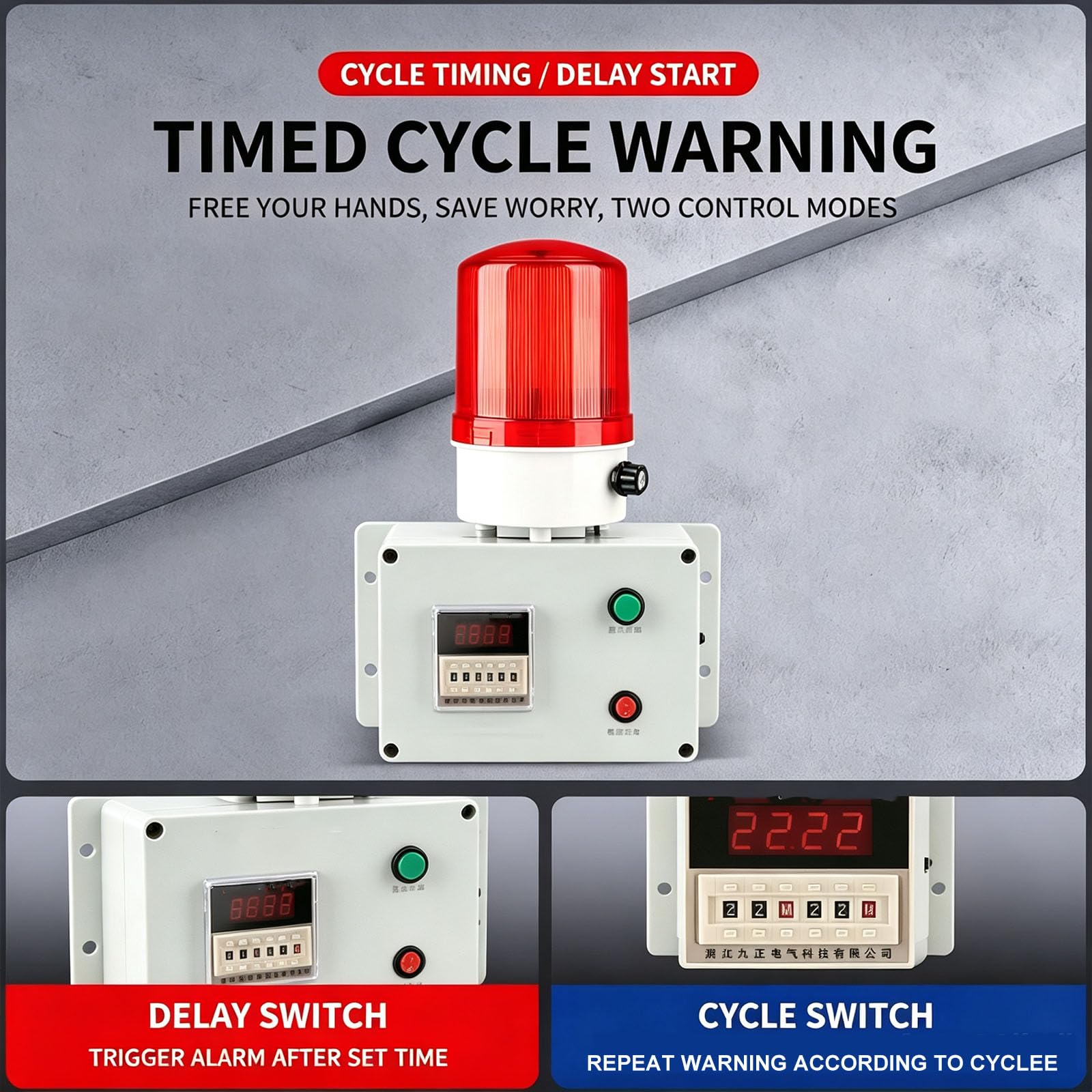 Elektroniczny Alarm Zliczający, Przemysłowa Syrena Alarmowa, 3 Zaplanowane Tryby Alarmu, Regulowana Syrena 120 Db, Łatwa W Obsłudze, Do Przypominania O Czasie, Alertu Cyklu, Odliczania Produkcji