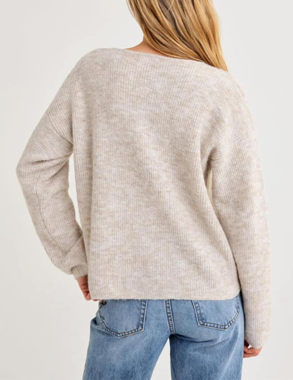 Womens Long Sleeve Cardigan Ribbed Knit Button Down Sweaters 2026 Basics Cozy Lightweight Y2k Outfits