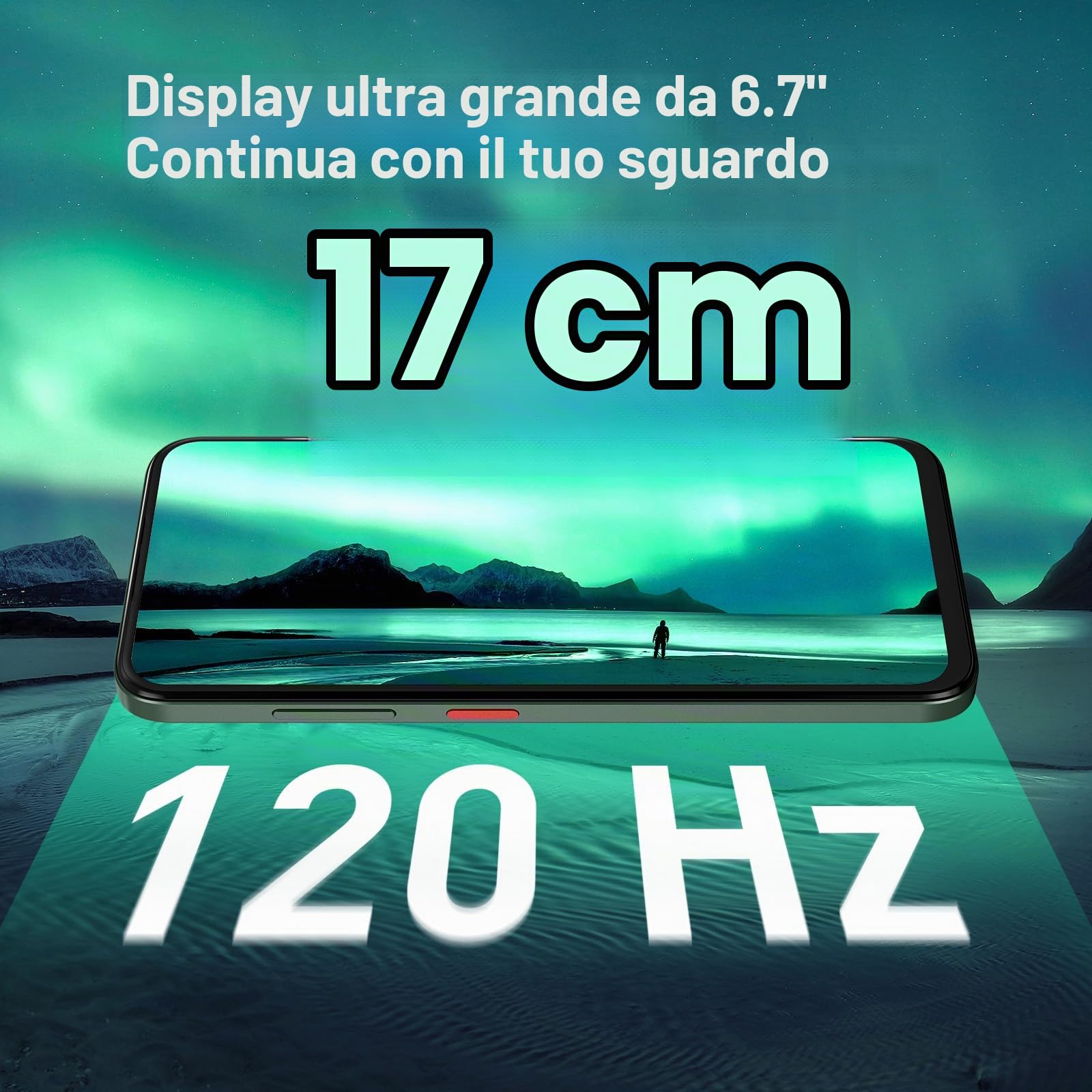 ZTE Blade V70 Vita Smartphone, 6,7" FHD + Display (120Hz), fotocamera principale da 50 MP, batteria da 5000 mAh, 4 GB RAM + 256 GB di memoria, telefono cellulare senza contratto, Android 14, Dual SIM