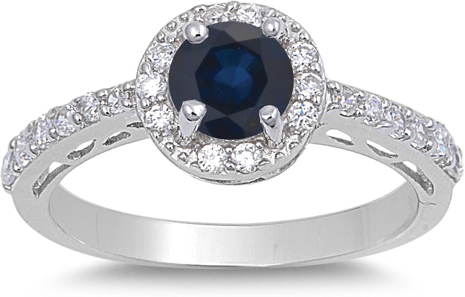 CHOOSE YOUR COLOR Sterling Silver Round Ring