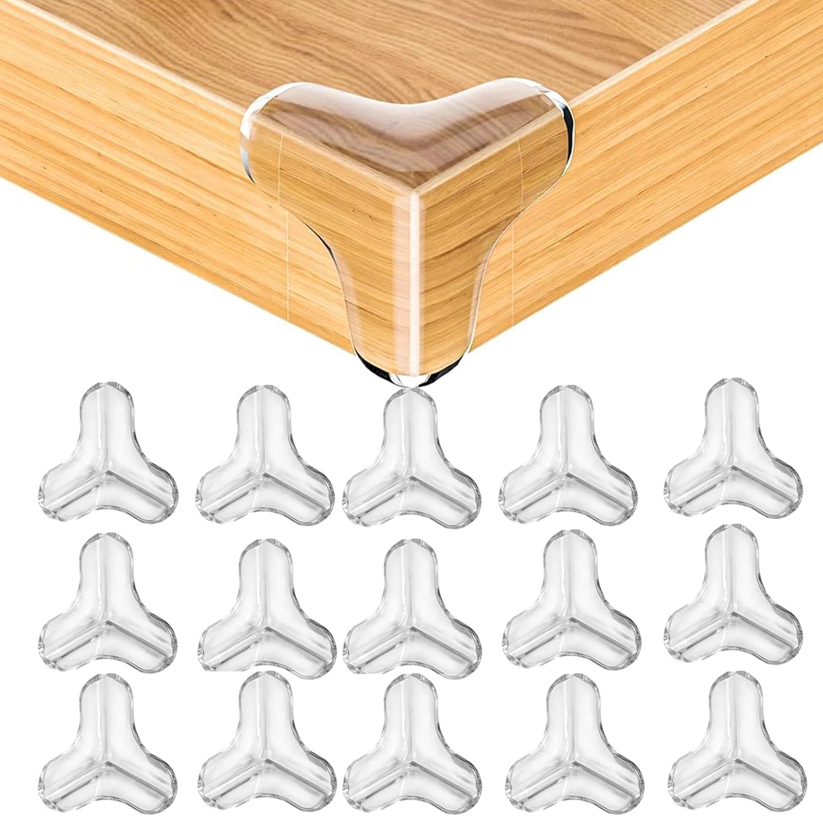 16 Pcs Corner Protector for Baby, T-Shape Protectors Guards - Furniture Corner Guard & Edge Safety Bumpers Baby Safety