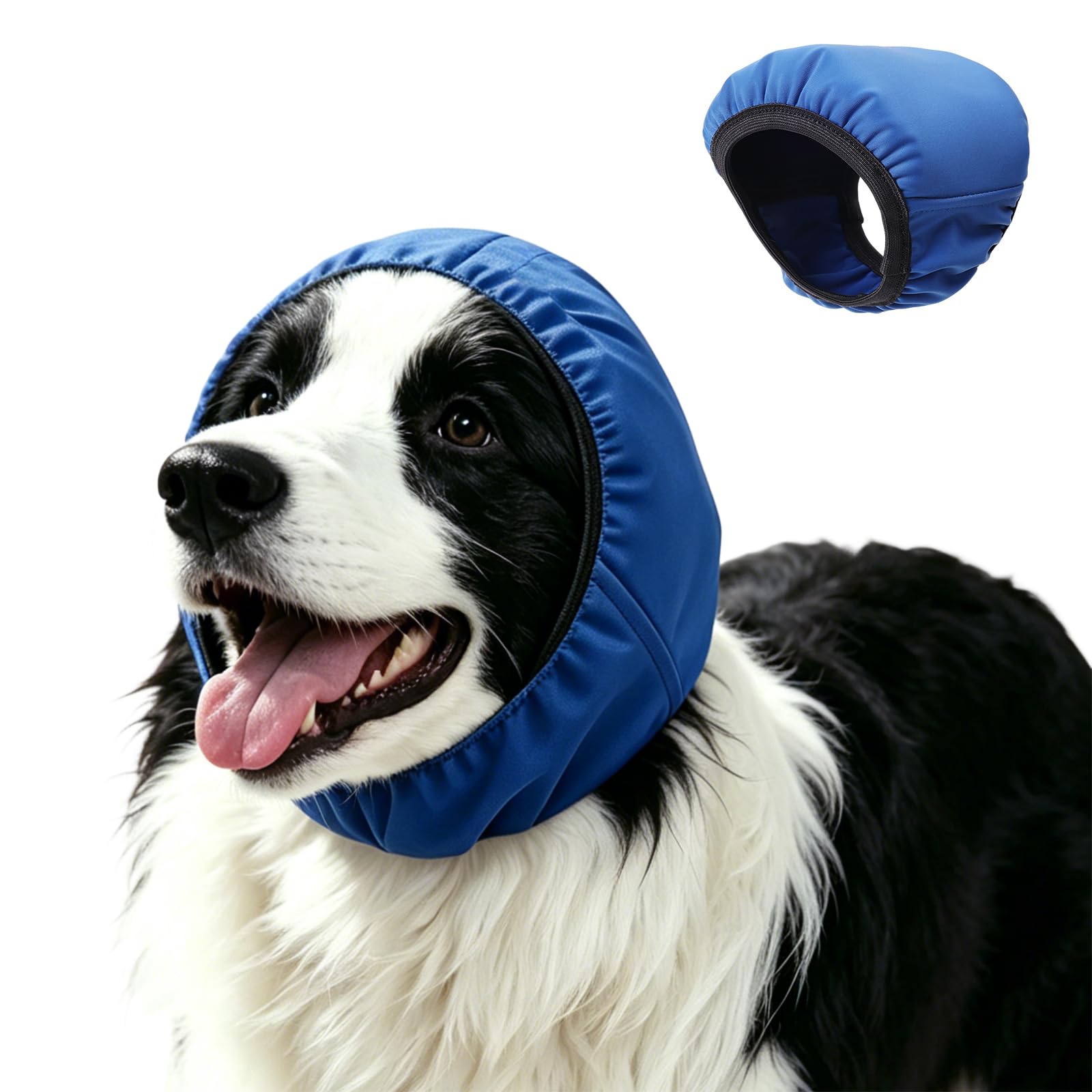 Boxili Dog Ear Protections Caps, Waterproof Dog Ear Cover for Swimming and Bath, Pet Calming Noise Protection Earmuffs with Elastic Bands (M)