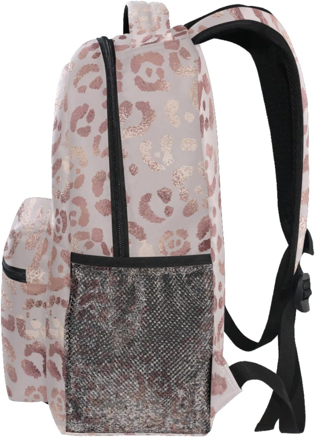 MNSRUU Student Travel School Backpack Elegant Rose Gold Leopard College Laptop Backpacks Business iPad Tablet Computer Bookbags for Adult Teen One Size - Image 8