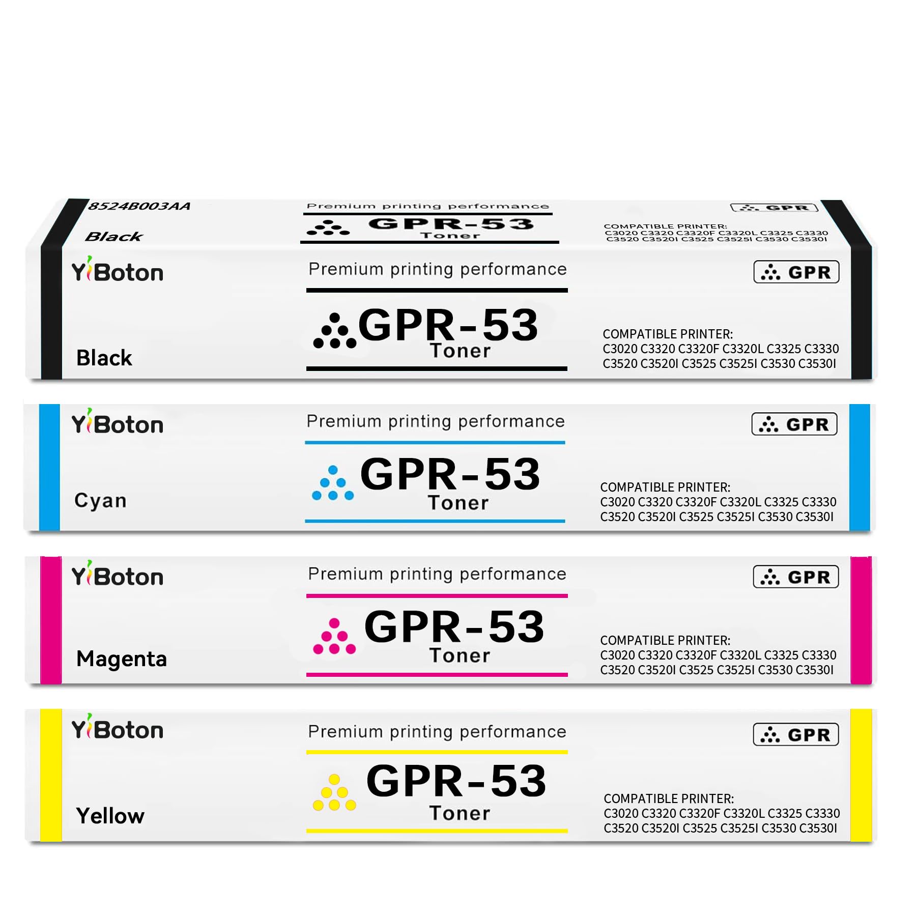High Yield GPR-53 GPR53 GPR 53 Toner Cartridge Compatible for Canon ImageRunner Advance iR-ADV C3325i C3330i C3525i C3530i C3025i C3725i C3730i C3826i C3830i C3835i Printer