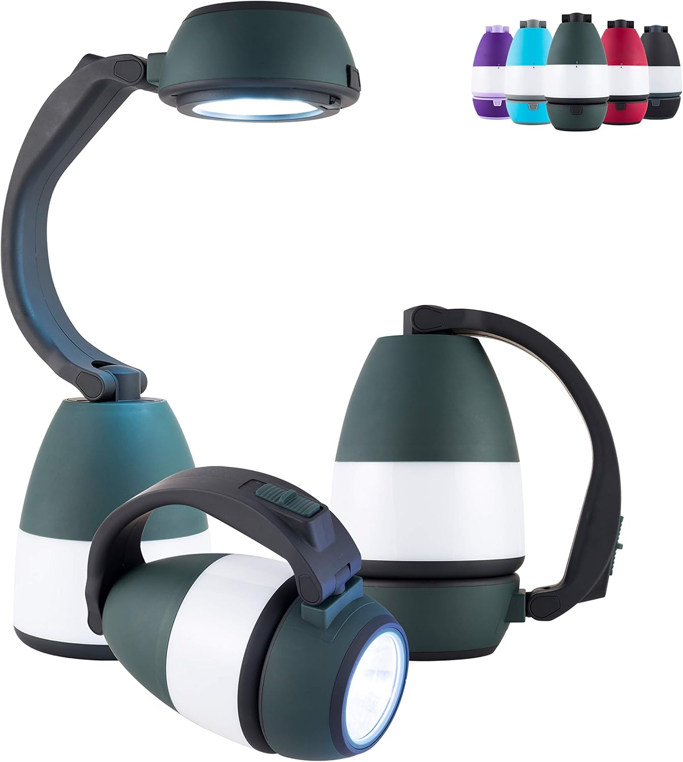 ENBRIGHTEN Green 3 in 1 LED Combo Lantern, SinglePack, Flashlight