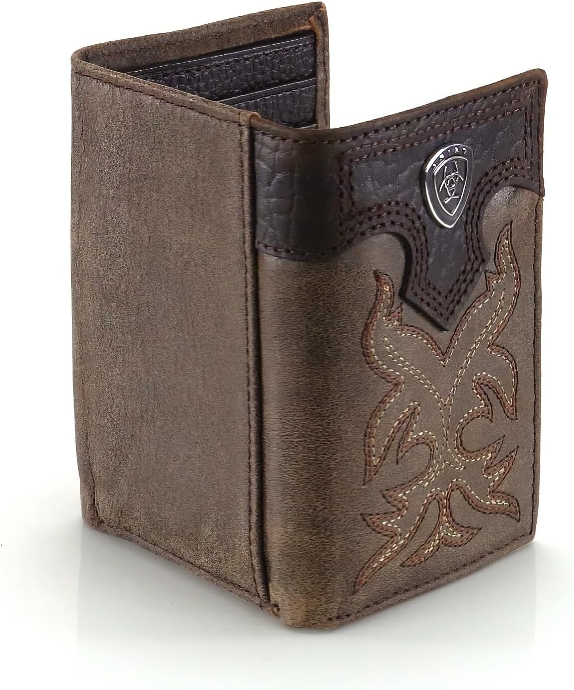 ARIAT Men's Boot Embroidery Tri-Fold Tan