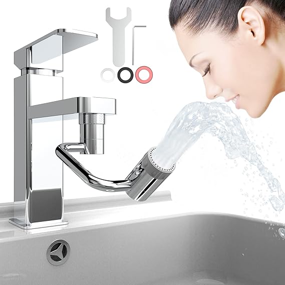 Faucet Extender, 1080° LargeAngle Rotating Faucet Extender Aerator