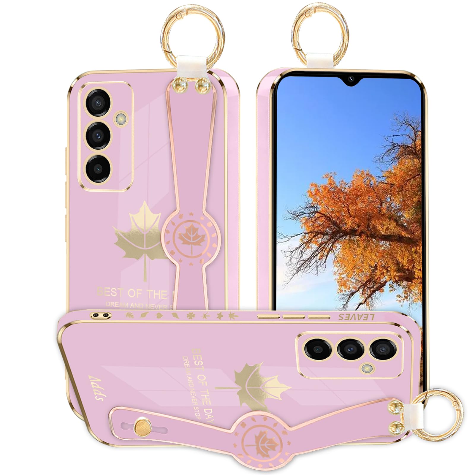 Coque Samsung S23 FE anti-choc silicone fine avec bague de support et cordon esthétique - 4