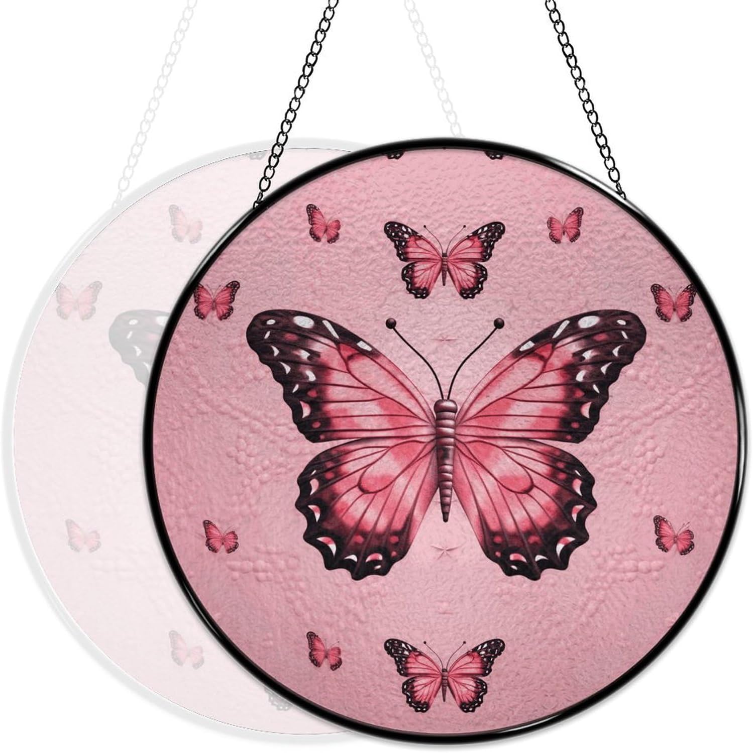 Stained Glass Hanging Sign Suncatcher, Butterfly