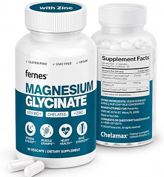 Magnesium Glycinate with Zinc - 275mg Elemental Magnesium + 8mg Zinc for Busy Professionals Who Need Better Sleep, Muscle Recovery and Immune Support, 90 Capsules