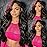 KEKEYY 30Inch Skunk Stripe Human Hair Wig 200% Density Pink and Black Wig 13x4 Body Wave Lace Frontal Wigs Human Hair Pre Plucked Pink Human Hair Wig With Baby Hair