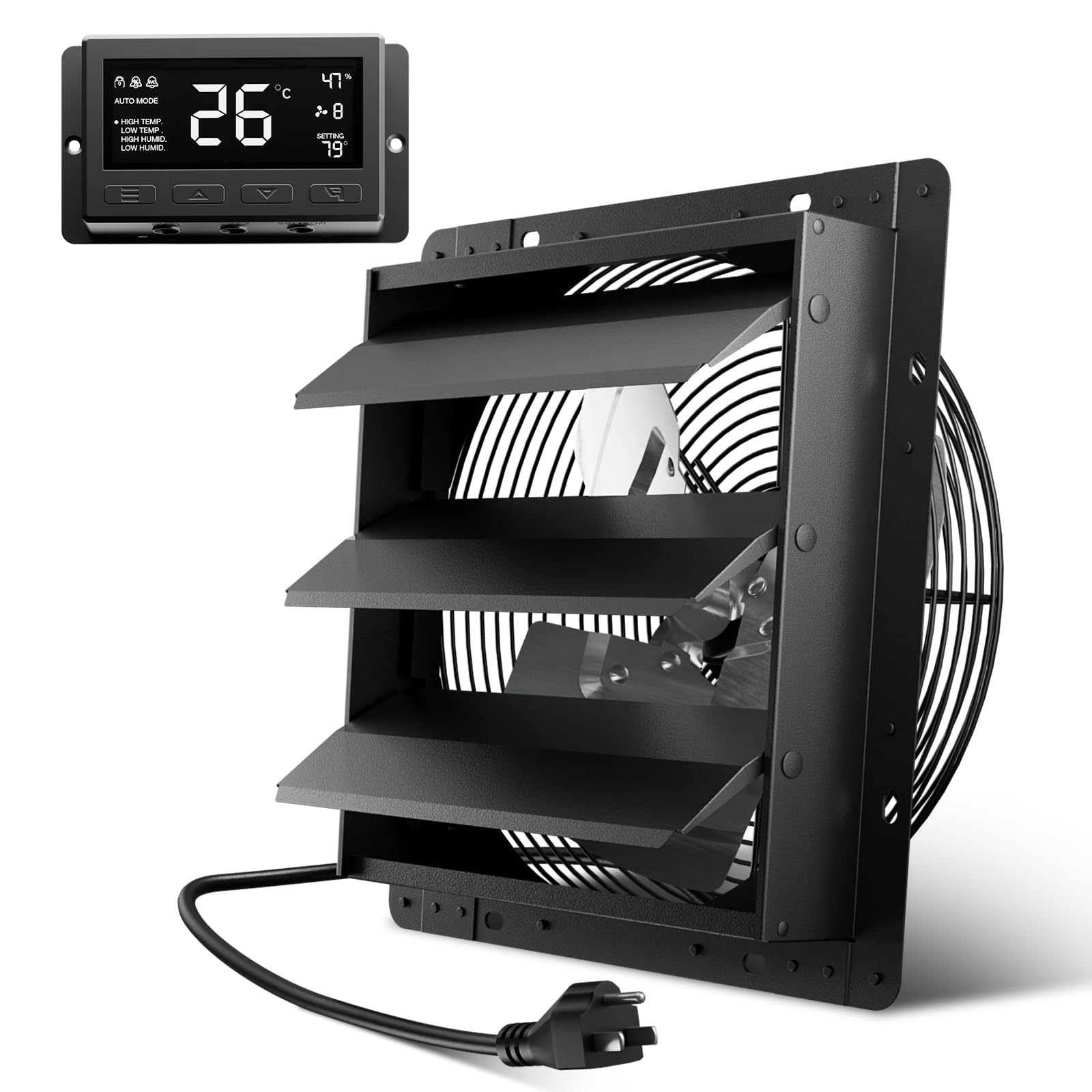 Amazon.co.jp: Hon&Guan 換気扇 300mm 有圧換気扇 10段階スピード