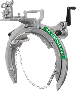 Sawyer Mfg Company Pipe Saddle Beveling Machine Tool - Cast Aluminum Frame, 3-Sized Spacer System, Welder & Pipefitter Tool - Saddle Machine for Pipe Notcher, Metal Cutting - 6" - 12" OD Pipes