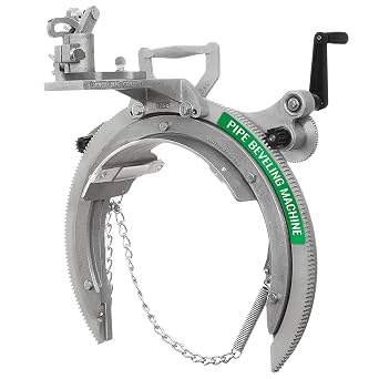 Sawyer Mfg Company Pipe Saddle Beveling Machine Tool - Cast Aluminum Frame, 3-Sized Spacer System, Welder & Pipefitter Tool - Saddle Machine for Pipe Notcher, Metal Cutting - 6" - 12" OD Pipes