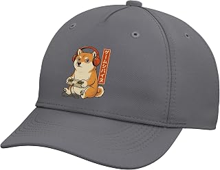 Shiba Inu Gamer Retro Japanese Art Men Women Kids Gaming Adjustable Baseball Hat