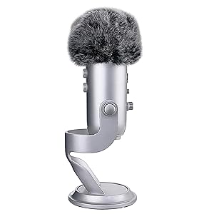 YOUSHARES Blue Yeti Pop Filter for Blue Yeti Microphone, Yeti Pro USB Condenser Mic, Windscreen Muff for Filtering Plosives and Hissing Noise, Mic Wind Cover