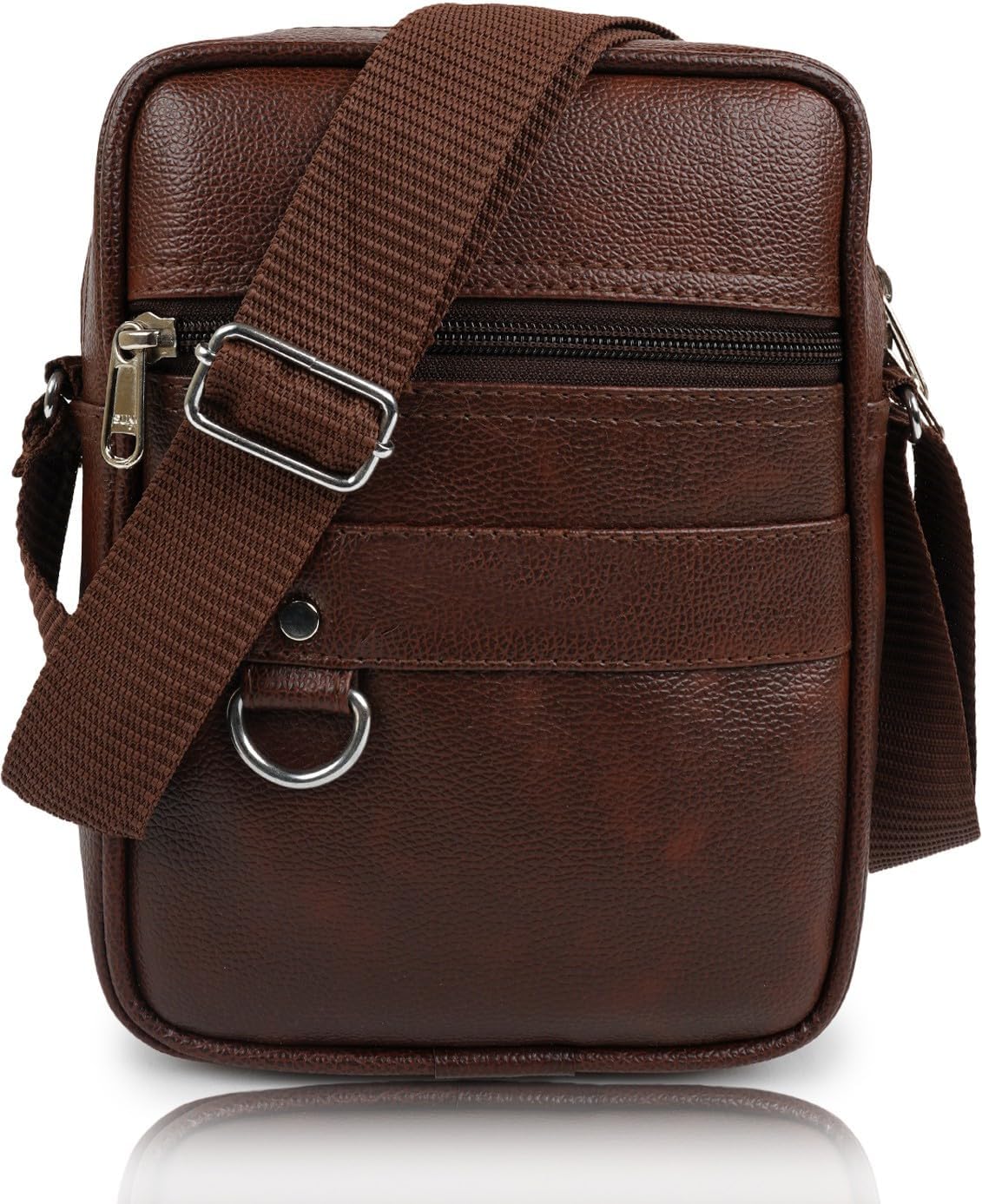 Alison Gloss Leather Small Sling Bag for Men | Chest Slinger bag | Crossbody Bag| Side Bag Men | Mini Leather Slings | Corporate Gift Item | Passport Document Sling