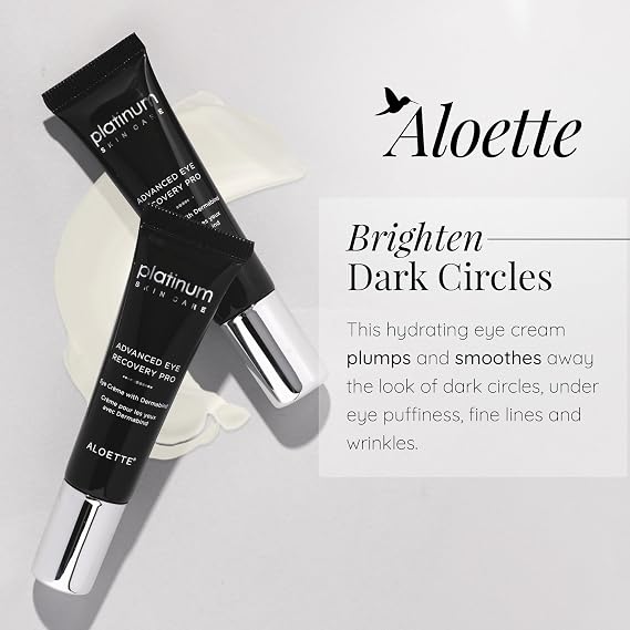 Aloette Advanced Eye Recovery Pro - Anti-Aging Rejuvenating, Peptide-Rich, Moisturizing Eye Treatment Helps Firm, Plump & Smooth for Dark Circles & Tired Eyes - Platinum Skin Care