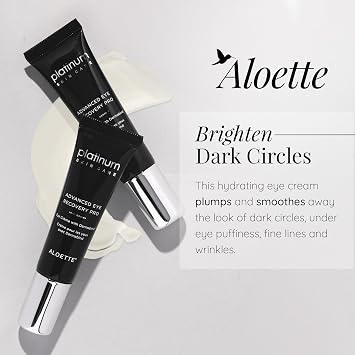 Aloette Advanced Eye Recovery Pro - Anti-Aging Rejuvenating, Peptide-Rich, Moisturizing Eye Treatment Helps Firm, Plump & Smooth for Dark Circles & Tired Eyes - Platinum Skin Care