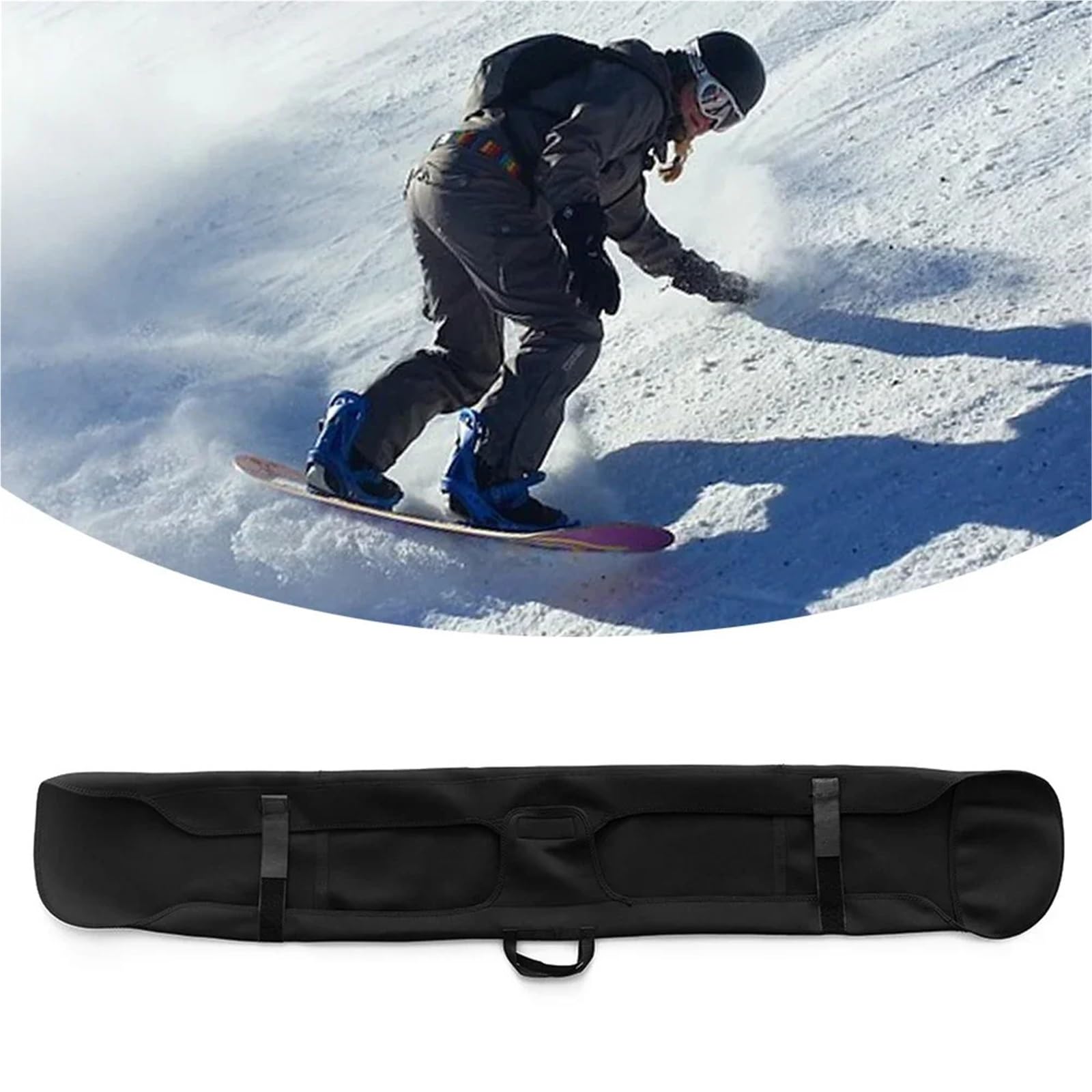 Leicht zu tragende Ski- und Snowboardtasche, Tragetasche, Innentasche, Schutz vor Kratzern, Breite des elastischen Griffs, Länge des Pakets
