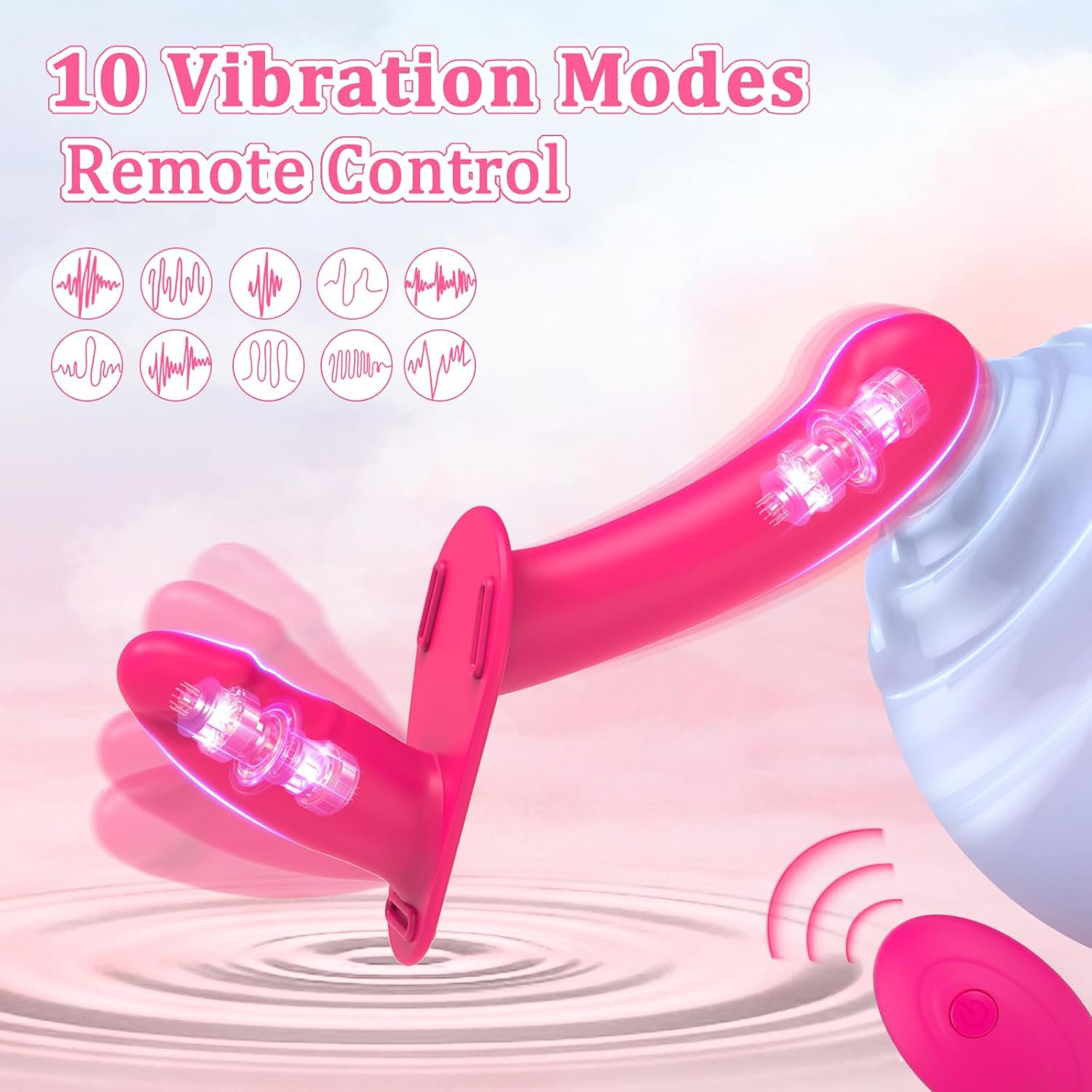 Vibratore fallico con cinturino, a doppia punta, indossabile, giocattolo erotico, regolabile