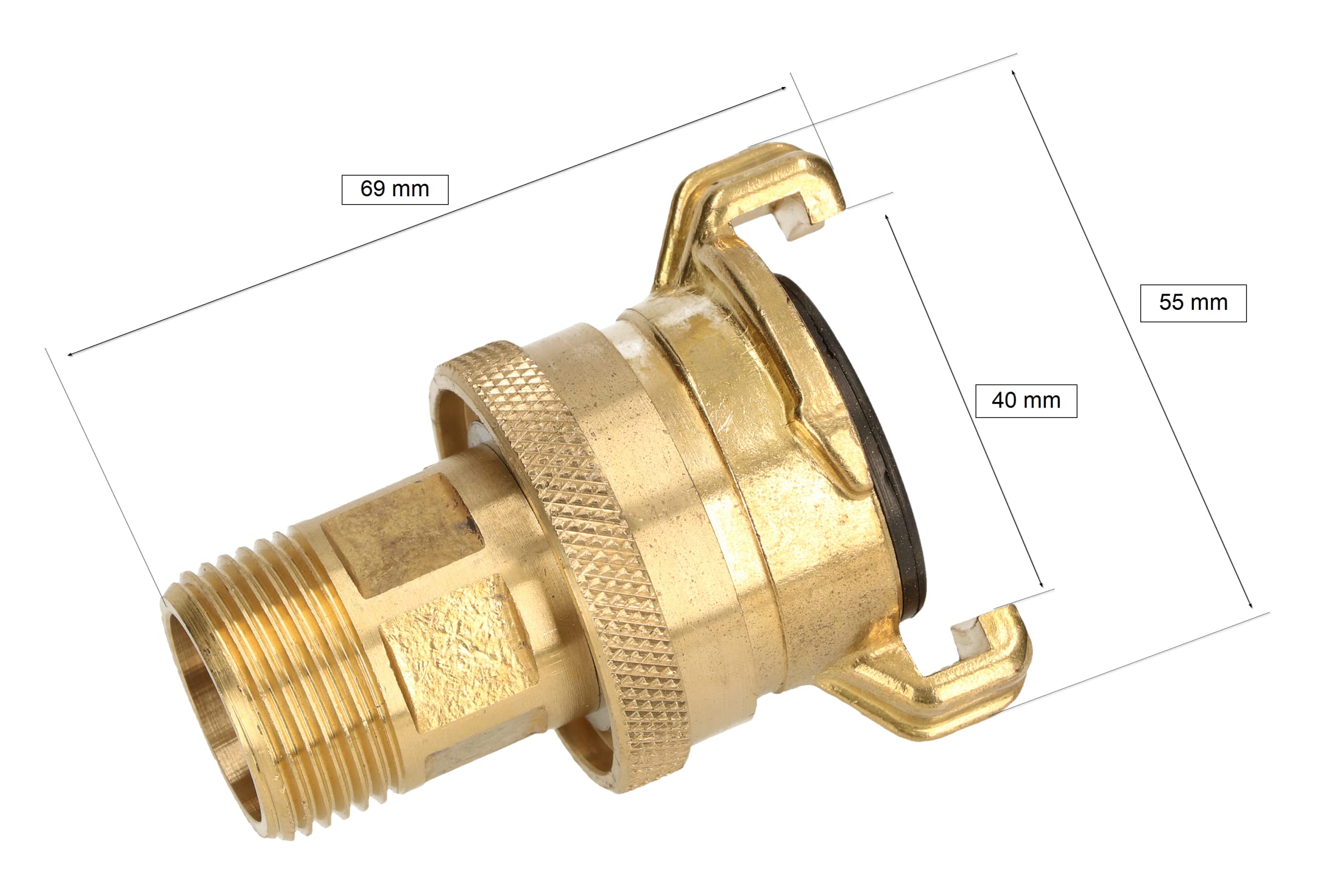 KOTARBAU® Set di 2 attacchi rapidi con filettatura esterna 3/4" per tubo da giardino girevole a 360°