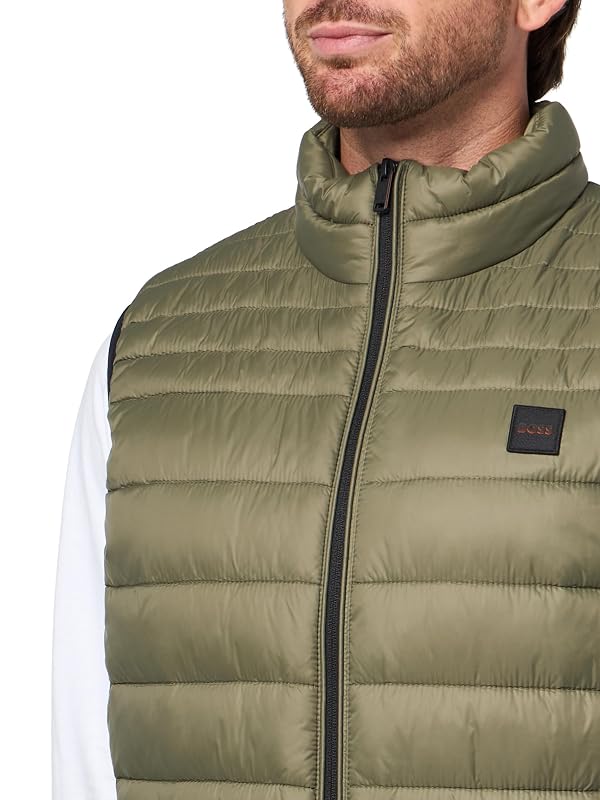 BOSS, Lightweight Nylon Patch Logo Puffer Vest, kalamata green, 50R by BOSS - Image 3